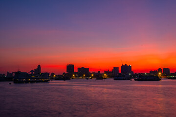 Morning sunrise at Pattaya, Thailand.