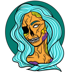 vector illustration of a zombie