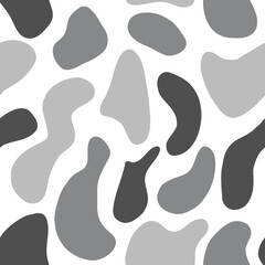 Spots seamless pattern on white background. Vector illustration in flat style.