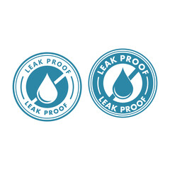 Leak proof vector logo design. Suitable for business, web, and product label