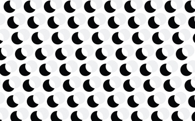 Black and grey overlapping circles pattern. Suitable for wallpaper, fabric, card, poster, template, and cover.