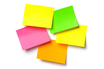 Colorful blank stickers, isolated on white background