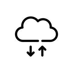 cloud storage line icon