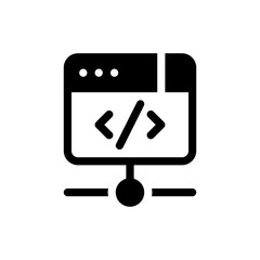 web development glyph icon