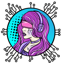 illustration of female android