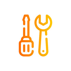 mechanical tool gradient icon