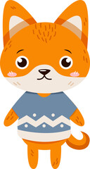 Dog cartoon characters with clothes