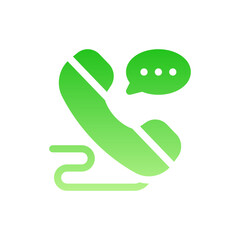 telephone call flat gradient icon