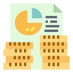 budget flat icon style