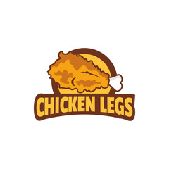 fried chicken logo and font, emblem, badge object graphic illustration