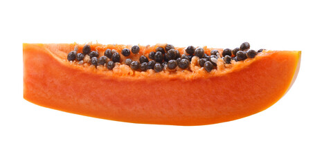 sliced of ripe papaya isolated transparent png