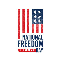 National Freedom Day. February 1. Vector illustration. Holiday poster.