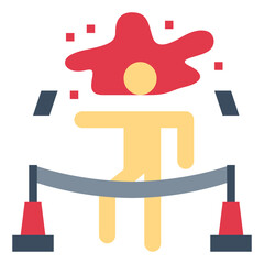 crime flat icon style