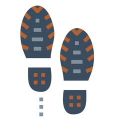 footprint flat icon style
