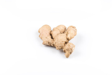 fresh ginger on white background