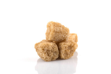 Brown cane sugar cubes