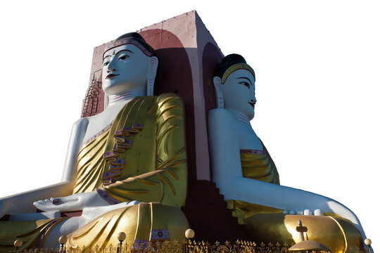 Seated Buddhas at Kyaik Pun Pagoda, Myanmar