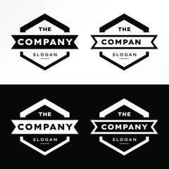 Emblem logo template for company.