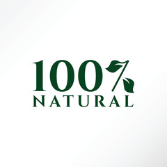 Fototapeta premium 100% natural organic/natural label in vector.