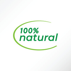 100% natural organic/natural label in vector.