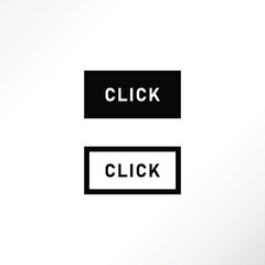 Click or press here button in vector.
