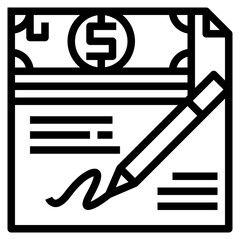 sign line icon style