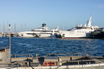 Yachts in Port de Golf Juan, Côte d'Azur, France
