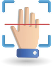 Hand Reader icon. 3d illustration from security collection. Creative Hand Reader 3d icon for web design, templates, infographics and more