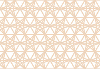 日本の伝統的な木工の工芸品　組子細工のパターン　星