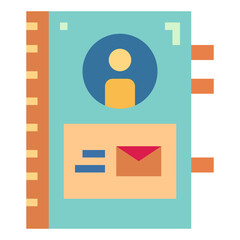 contact flat icon style