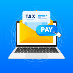 Subscription Payment 3d vector icon. Message with a monthly payment invoice for a registered member and with recurring payment icon. Tax pay date. Vector illustration.