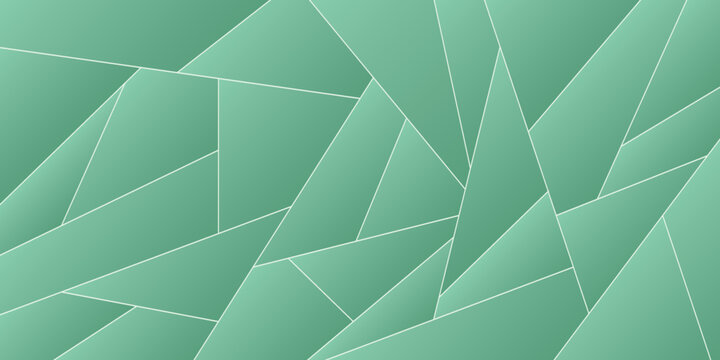 vector illustration of abstract background with green lines and geometric shapes