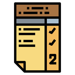 order filled outline icon style
