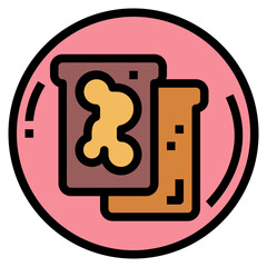 toast filled outline icon style