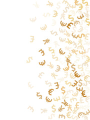 Euro dollar pound yen gold signs flying money vector background. Financial concept. Currency tokens