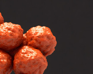 3d rendering illustration of meatballs, using Generative AI