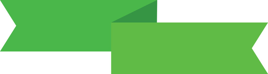 vector design element - green colored ribbon banner label