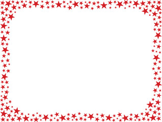 vector frame with stars - red colored banner