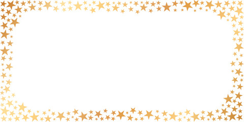 vector frame with stars - gold colored banner