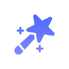 magic wand flat gradient icon
