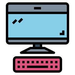 computer filled outline icon style