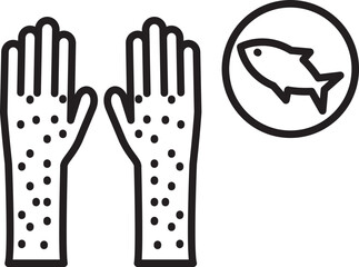 allergy to fish icon