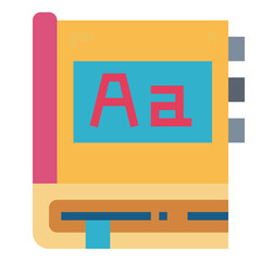 dictionary flat icon style