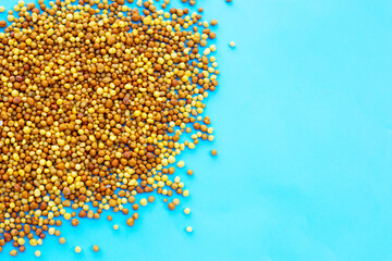 Yellow fertilizer plant food. High NPK