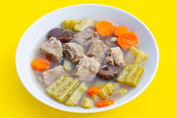 Bitter melon with pork rib soup recipe