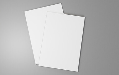 a4 flyer blank mockup 3d render