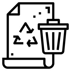 recycle line icon style