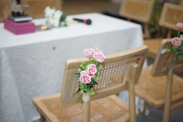 Table and Chairs Arrangement for Muslim Wedding Ceremony