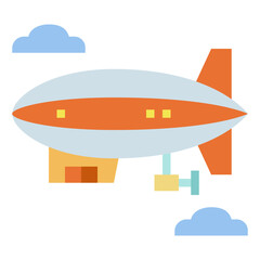 zeppelin flat icon style © smalllike