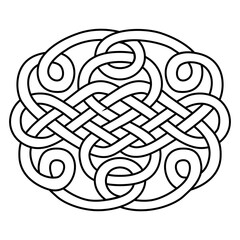 Celtic interlaced pattern isolated vector. Nordic symbol. Celtic knot vector illustration. Vintage element.